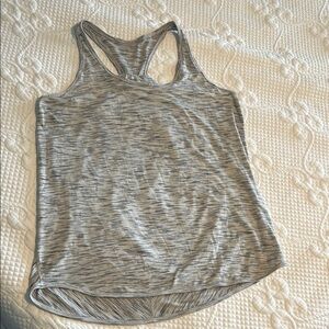 Lululemon Athletica Gray and White Sleeveless Tank Top